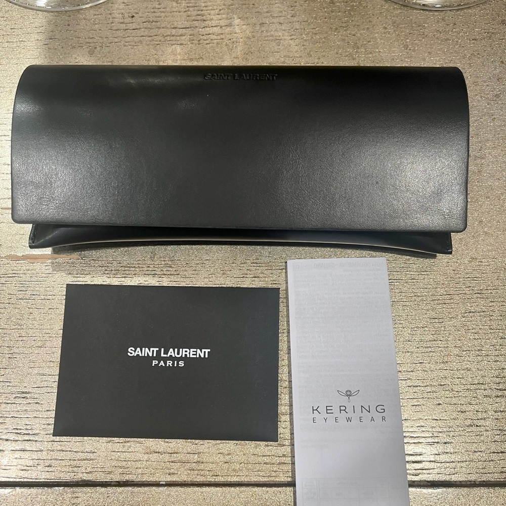 SAINT LAURENT Sunglasses/Eyeglasses Leather Case